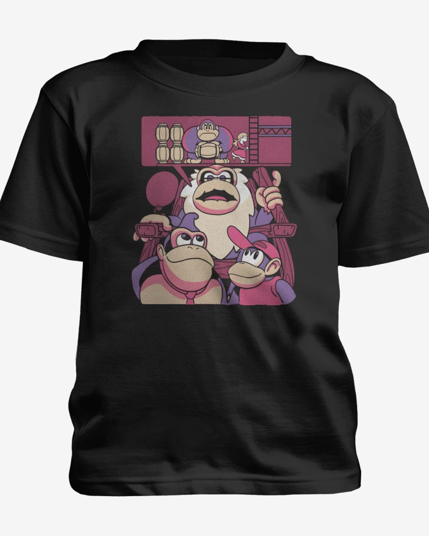 Polera de niño Negro de Nostalgia Kong