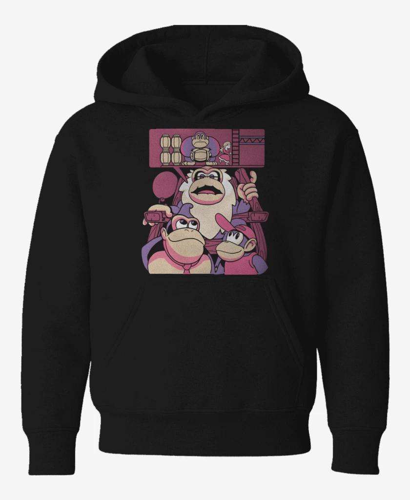 Poleron de niño Negro de Nostalgia Kong