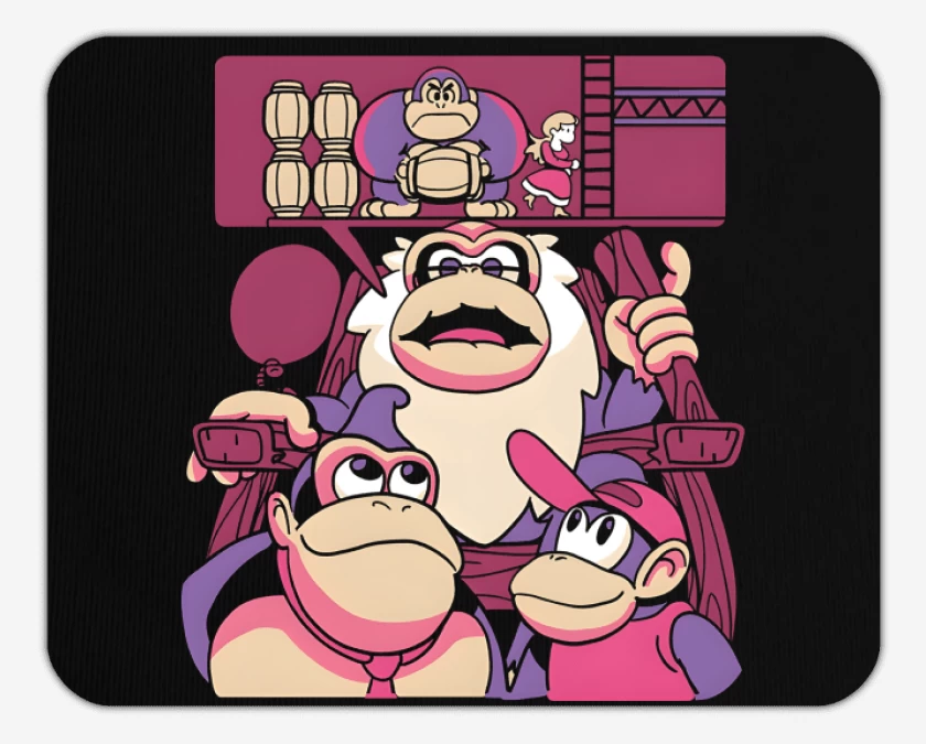 Mousepad Negro de Nostalgia Kong