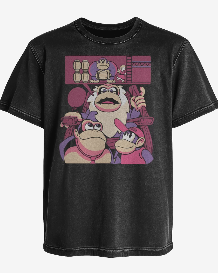 Polera desgastada Nostalgia Kong