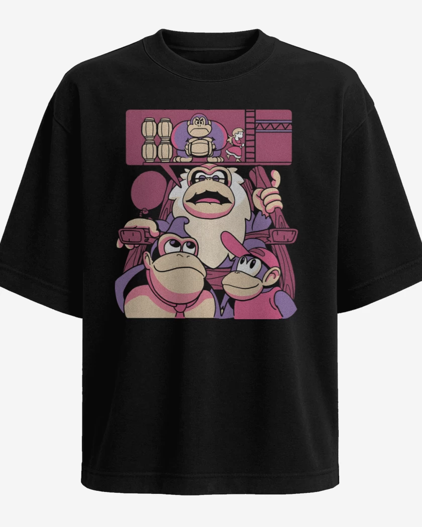 Polera Oversize Negro de Nostalgia Kong
