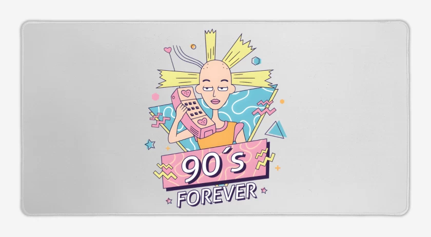 Mouse pad Gamer Blanco de 90s Forever