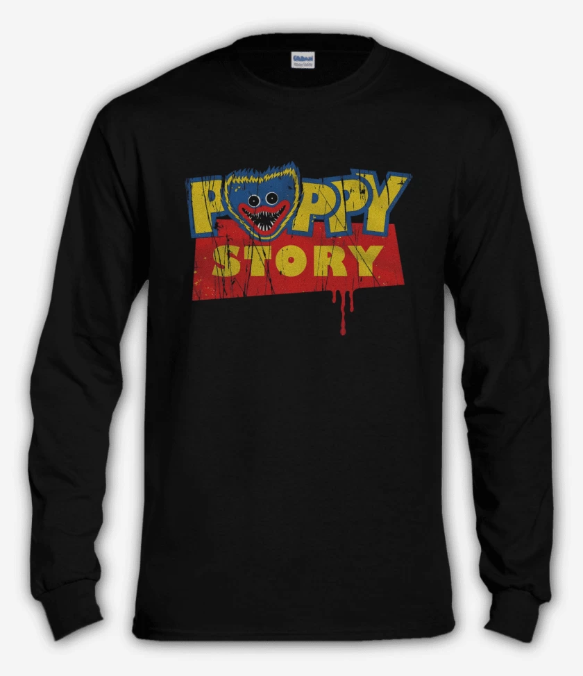Polera manga larga Negro de Poppy Story