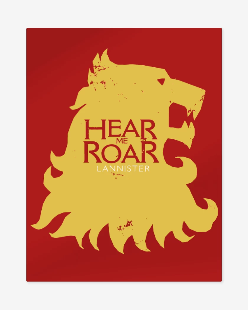 Print metalico Rojo de Hear me Roar