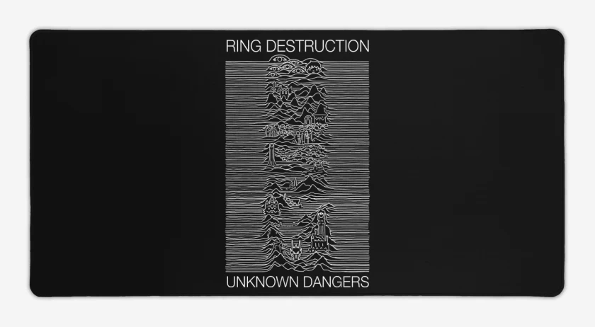Mouse pad Gamer Negro de Ring Destruction