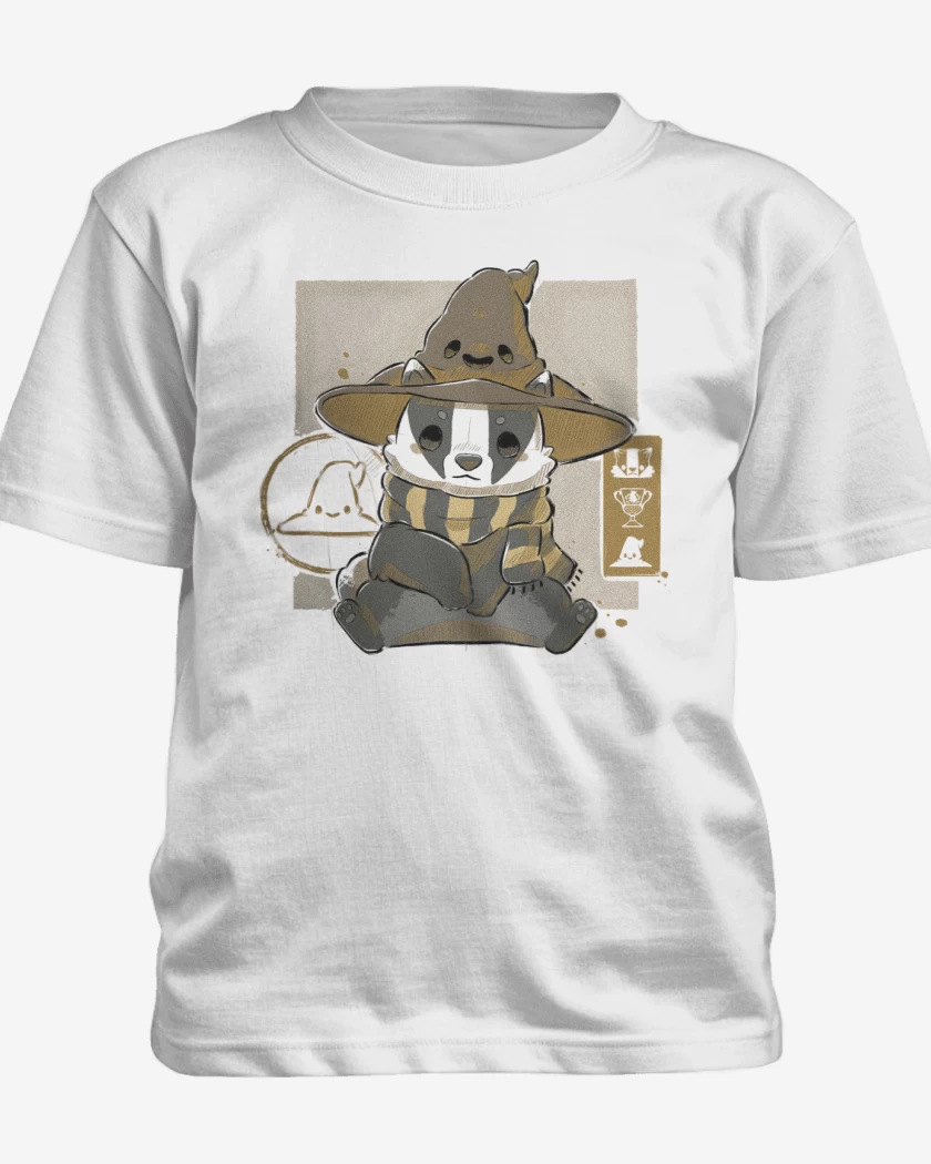 Polera de niño Blanco de Cute Hufflepuff