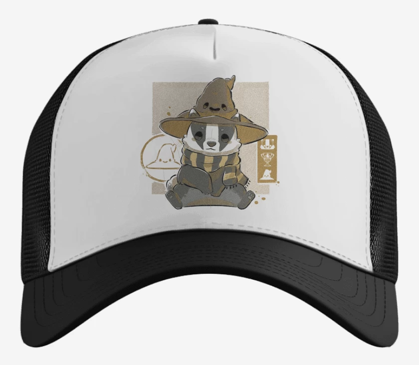 Gorro Blanco de Cute Hufflepuff