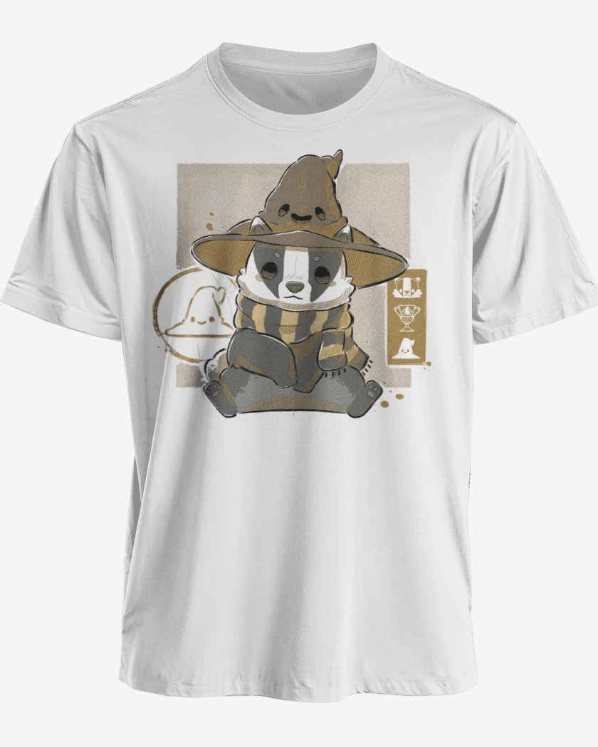 Polera premium Blanco de Cute Hufflepuff