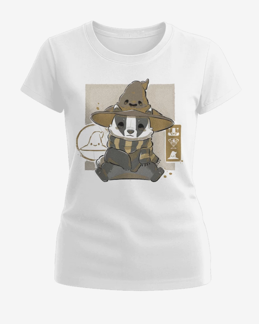 Polera de Mujer Blanco de Cute Hufflepuff