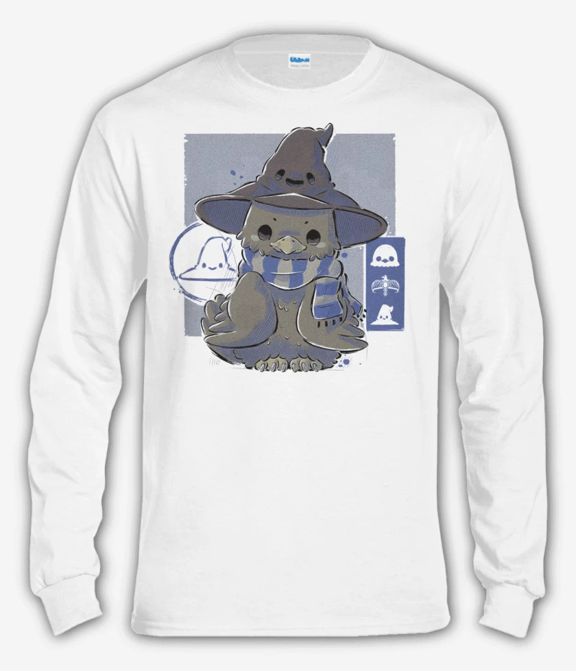 Polera manga larga Blanco de Cute Ravenclaw