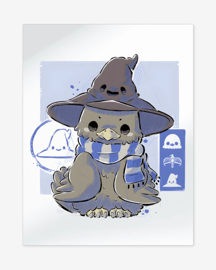 Print metalico Blanco de Cute Ravenclaw
