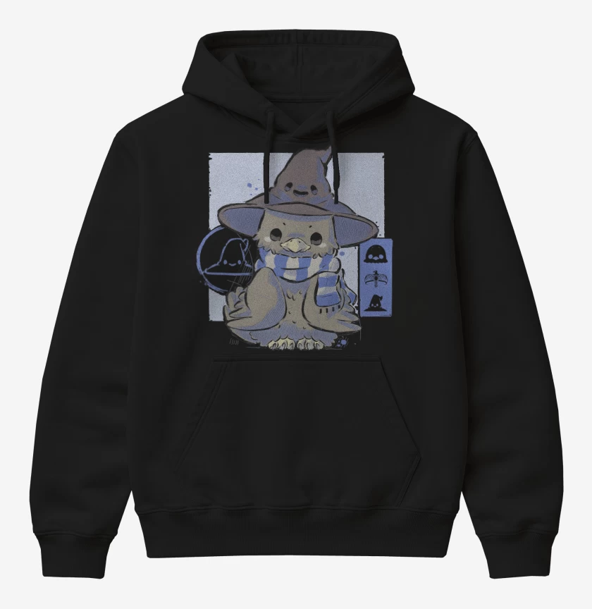 Poleron Canguro básico Negro de Cute Ravenclaw