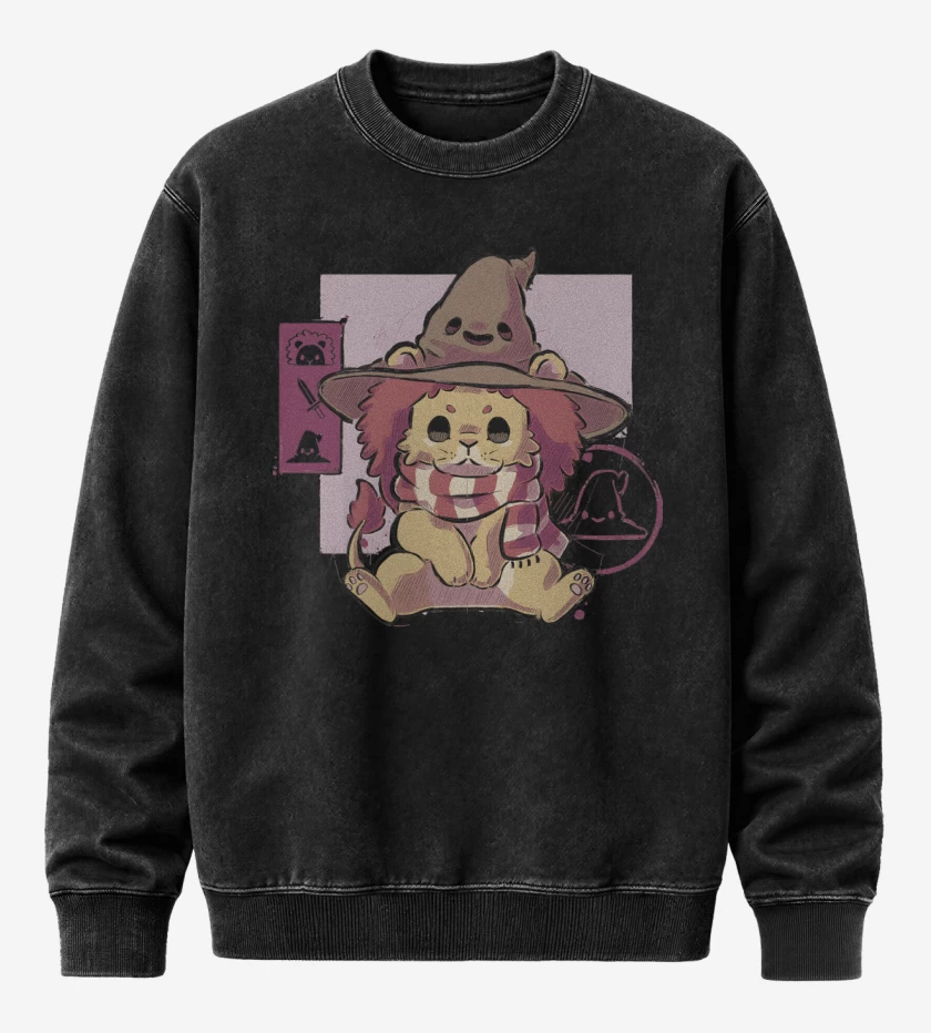 Poleron Polo Acid Wash Negro de Cute Gryffindor