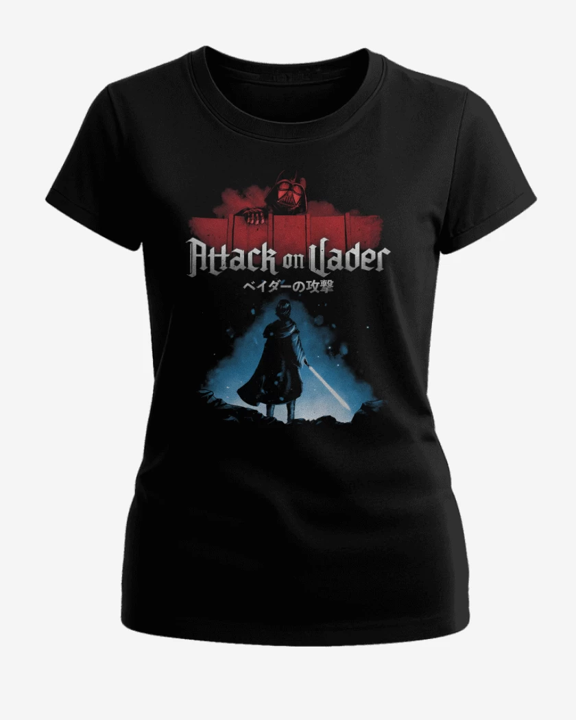 Polera de Mujer Negro de Attack on Vader