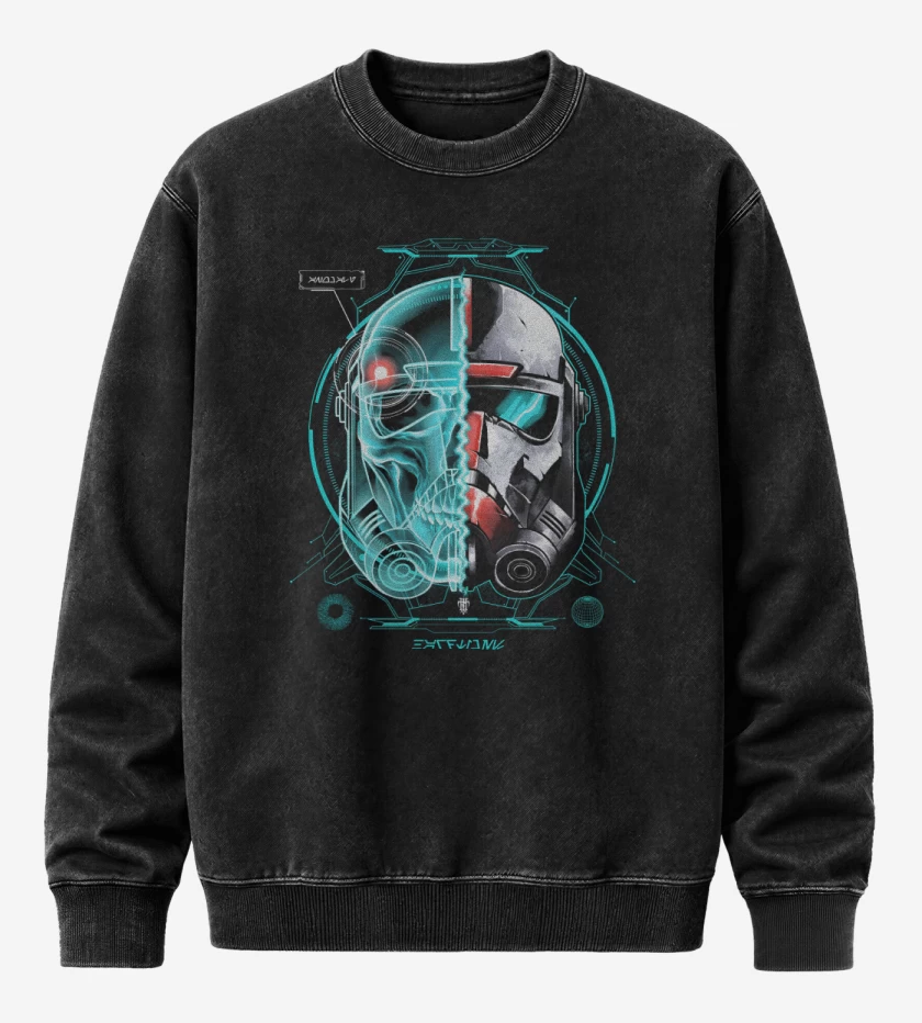 Poleron Polo Acid Wash Negro de Stormkeleton