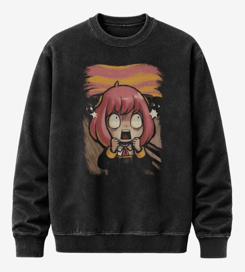 Poleron Polo Acid Wash Negro de Maldita Telepatia