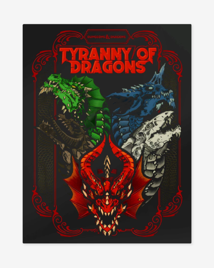 Print metalico Negro de Tyranny Of Dragons