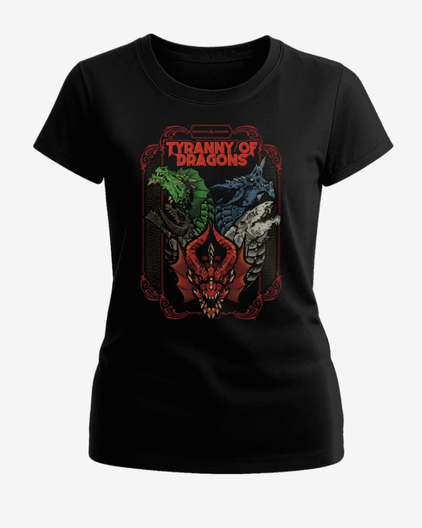 Polera de Mujer Negro de Tyranny Of Dragons