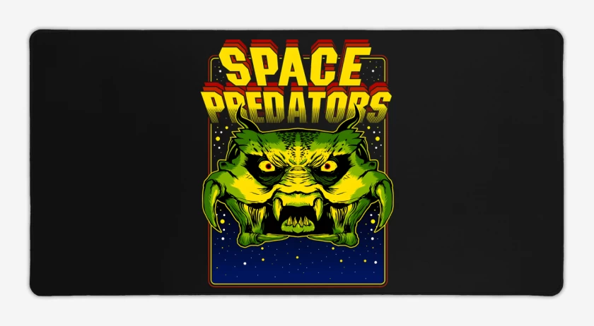 Mouse pad Gamer Negro de Space Pradators