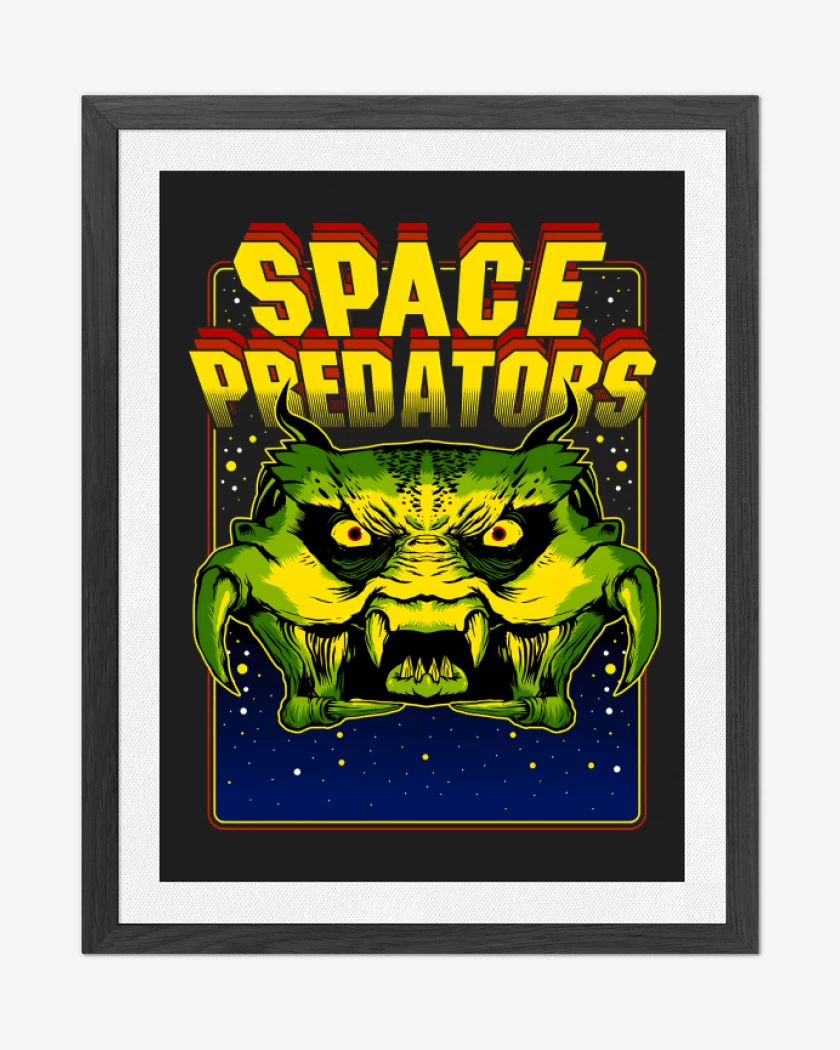 Cuadro decorativo Negro de Space Pradators
