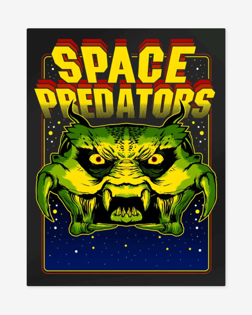 Print metalico Negro de Space Pradators