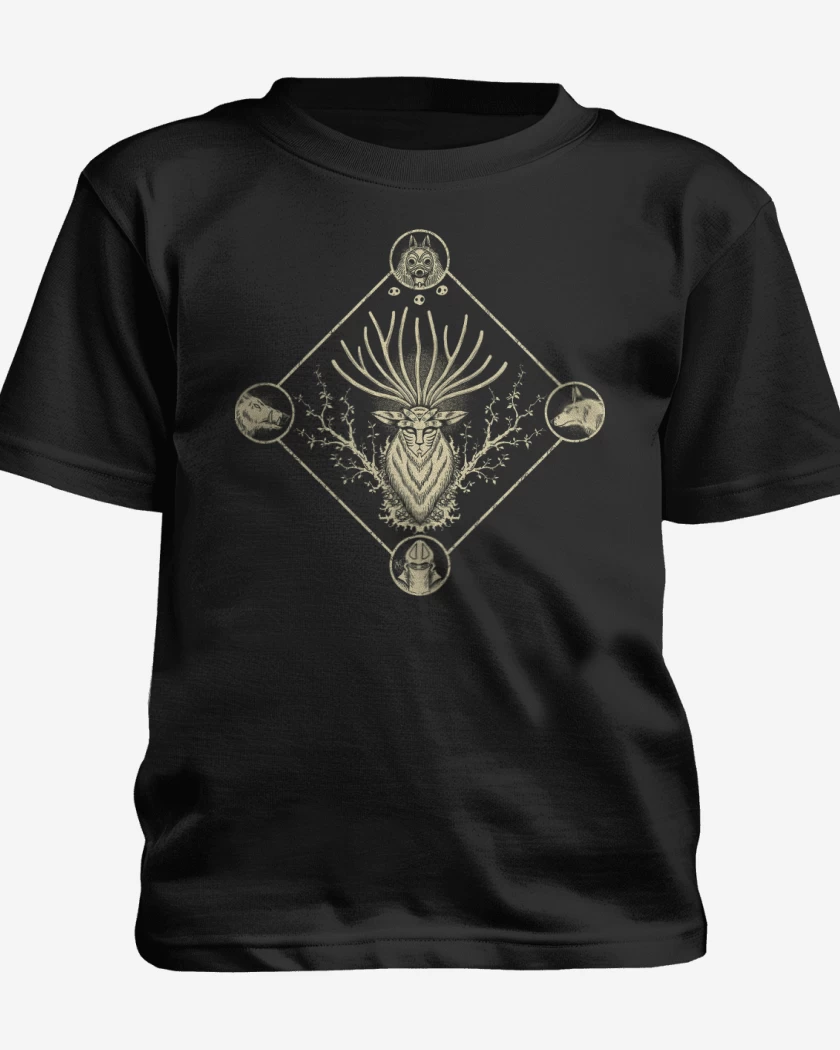 Polera de niño Negro de Guardianes del Bosque