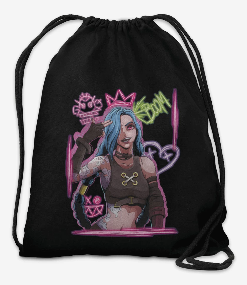 Mochila Negro de Jinx Arcane