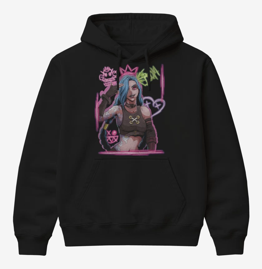 Poleron Canguro básico Jinx Arcane