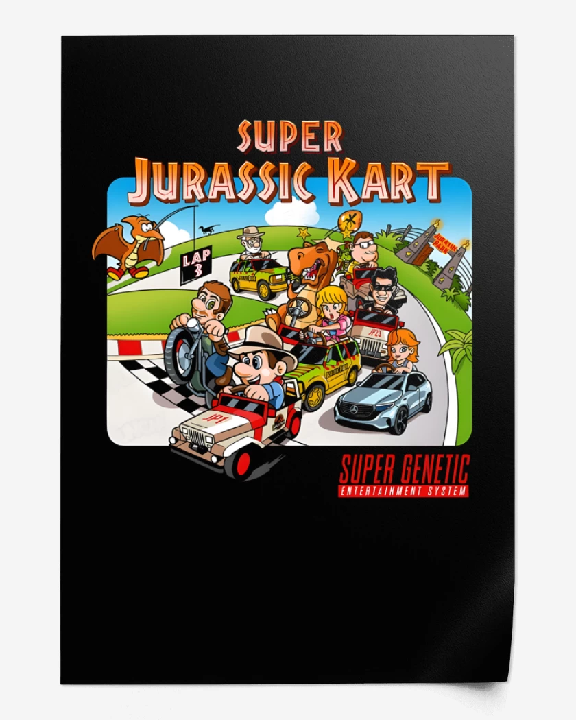 Print Negro de Super Jurassic Kark