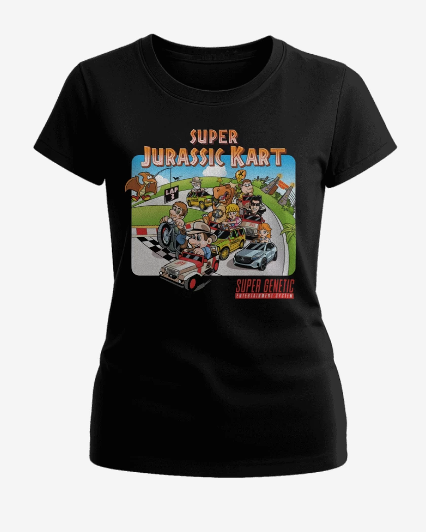 Polera de Mujer Negro de Super Jurassic Kark