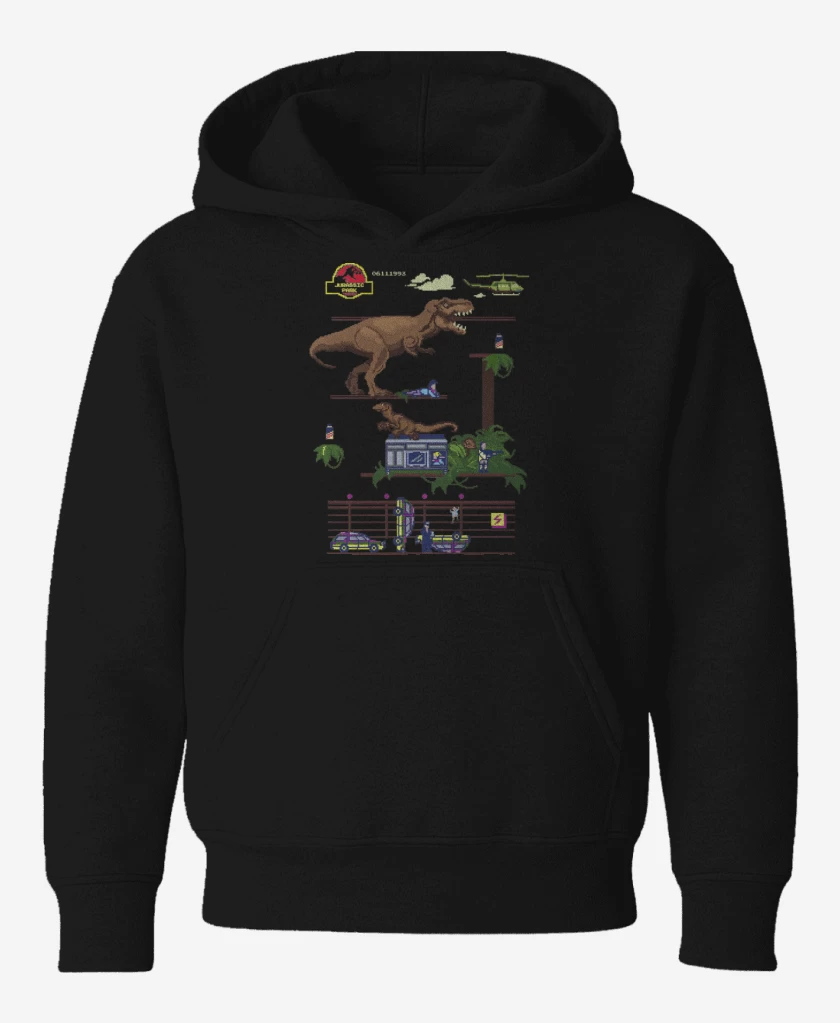 Poleron de niño Negro de Jurassic Bit