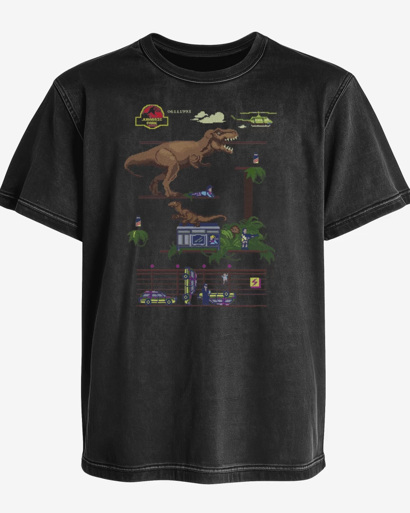 Polera desgastada Jurassic Bit