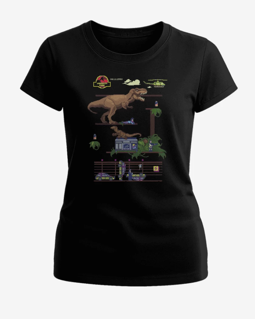 Polera de Mujer Negro de Jurassic Bit