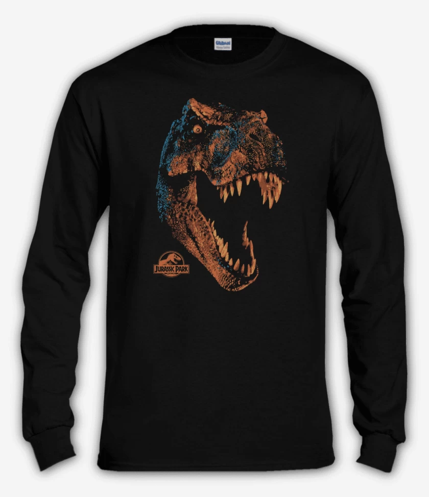 Polera manga larga Negro de Jurassic Rex