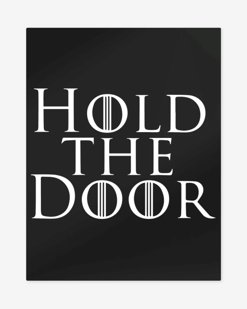 Print metalico Negro de Hold the door
