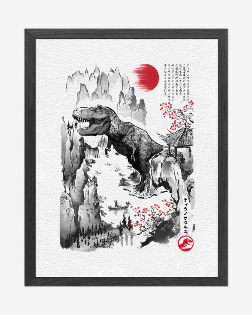 Cuadro decorativo T-Rex en Japón