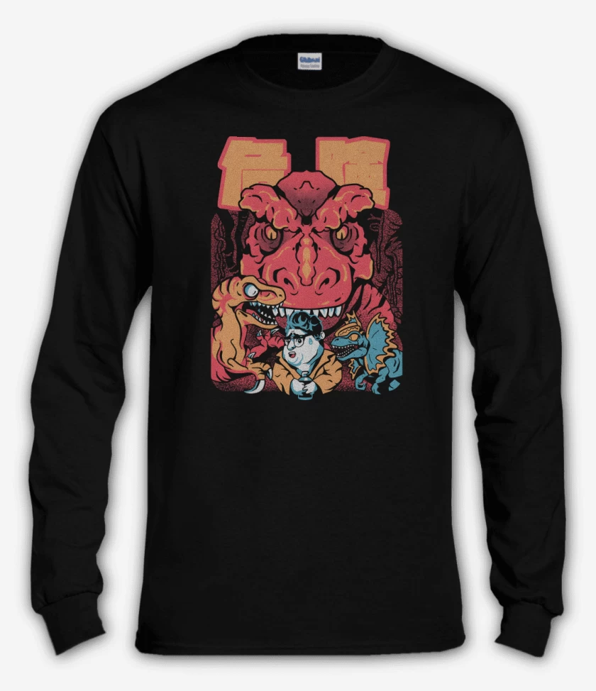 Polera manga larga Negro de Dennis en Problemas