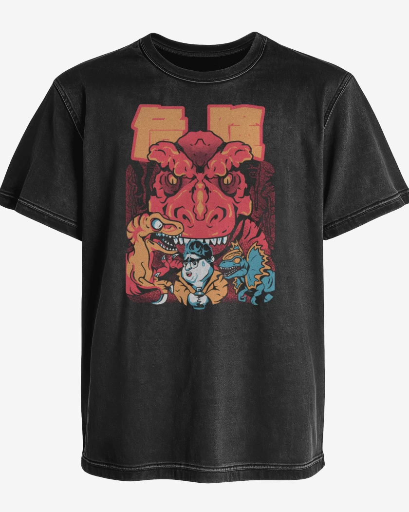 Polera desgastada Negro de Dennis en Problemas