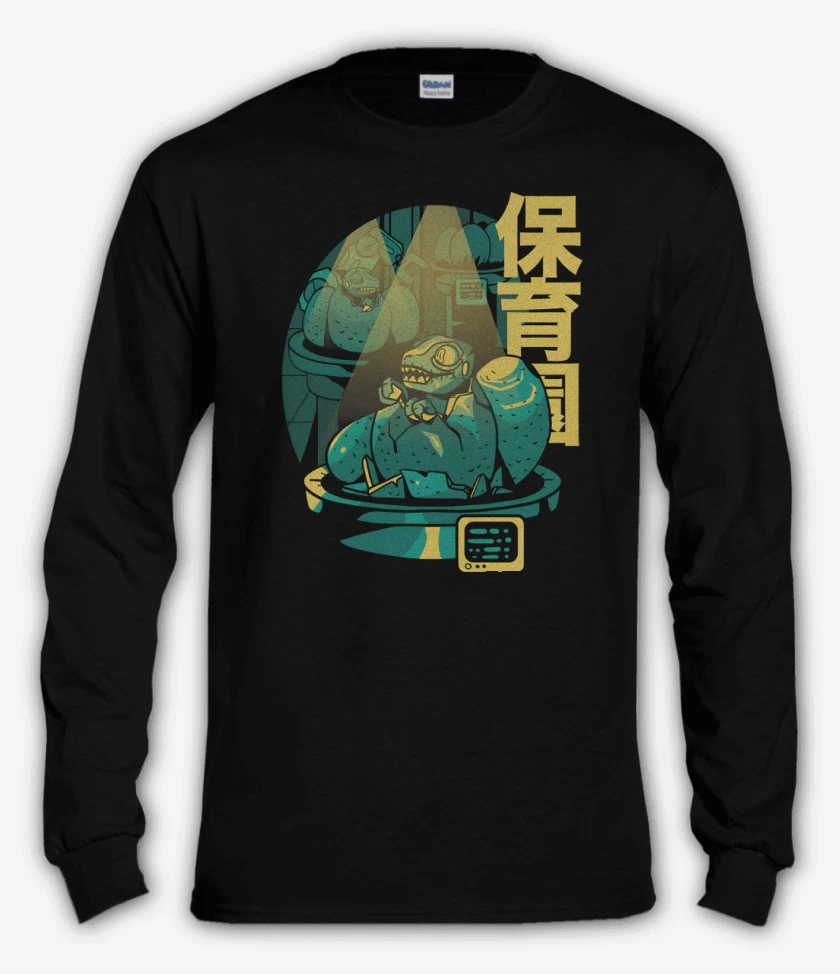 Polera manga larga Negro de Bebelociraptor