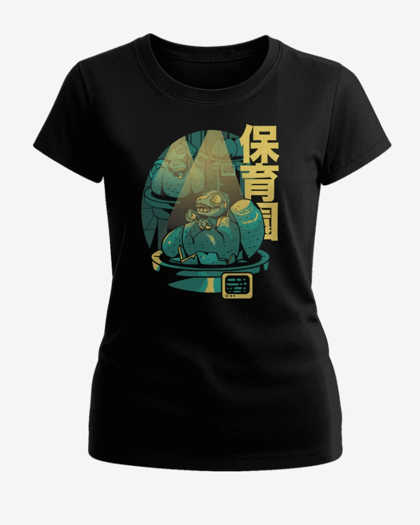 Polera de Mujer Negro de Bebelociraptor