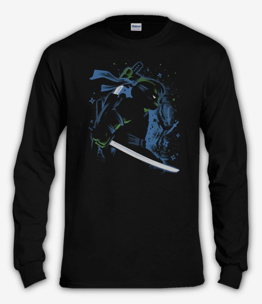 Polera manga larga Negro de Tortuga Leonardo