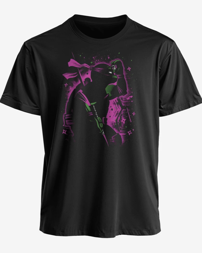 Polera premium Negro de Tortuga Donatello