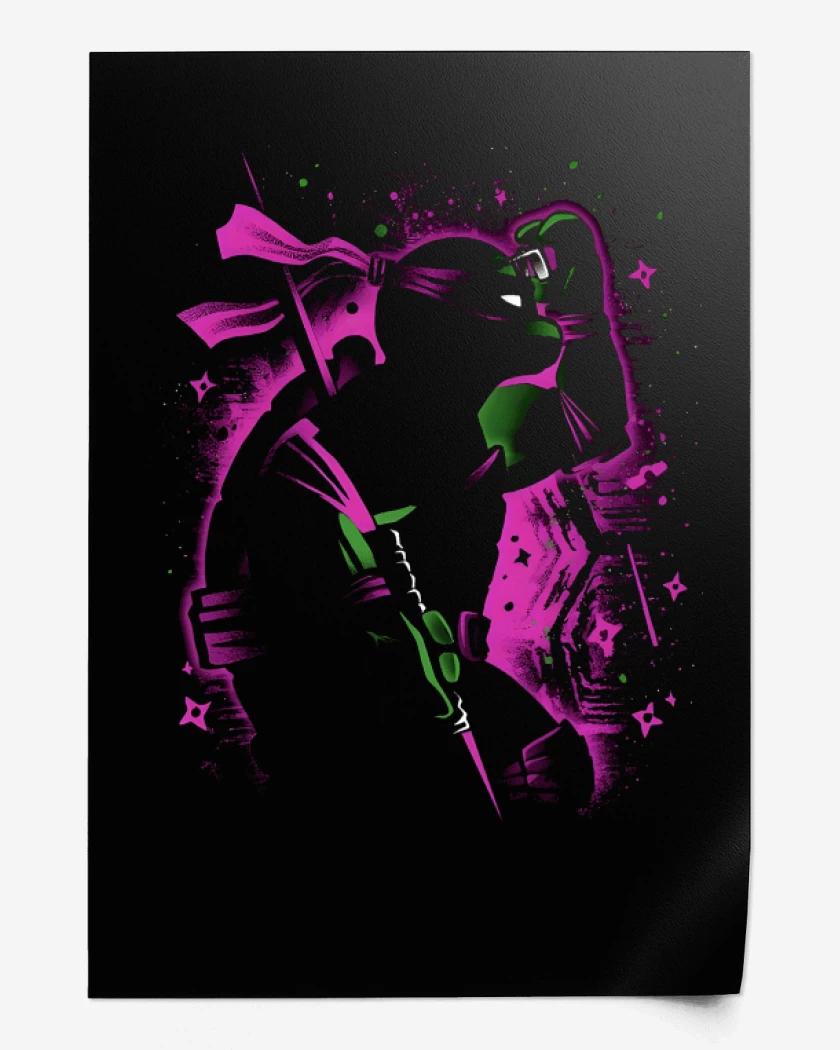 Print Negro de Tortuga Donatello