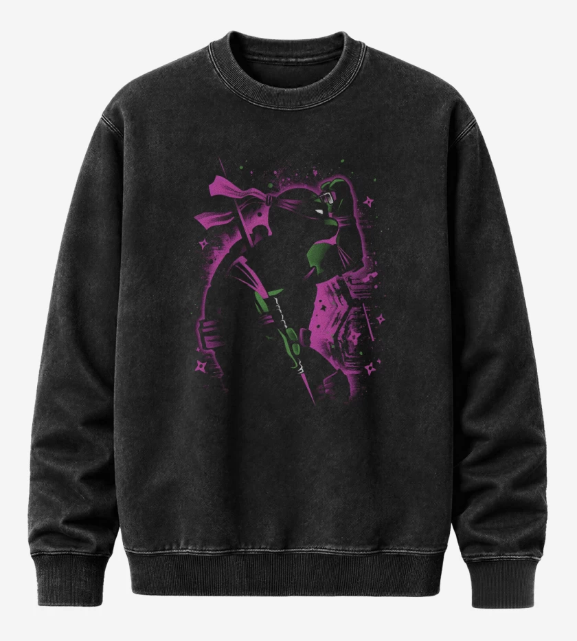 Poleron Polo Acid Wash Negro de Tortuga Donatello