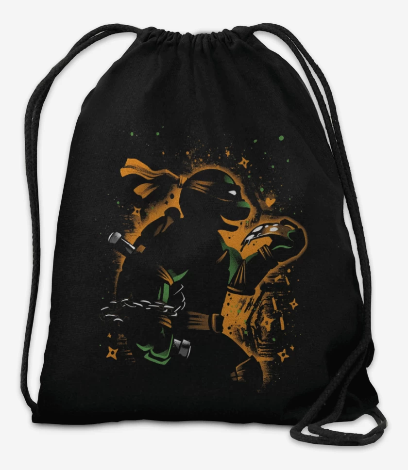 Mochila Negro de Tortuga Michelangelo