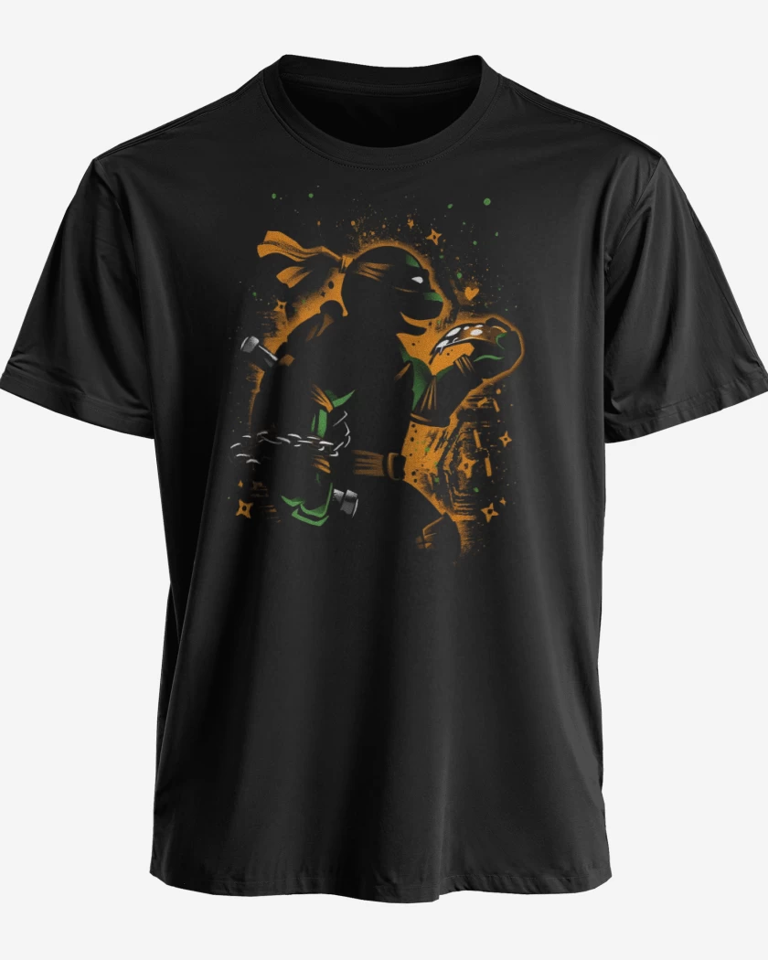 Polera premium Negro de Tortuga Michelangelo