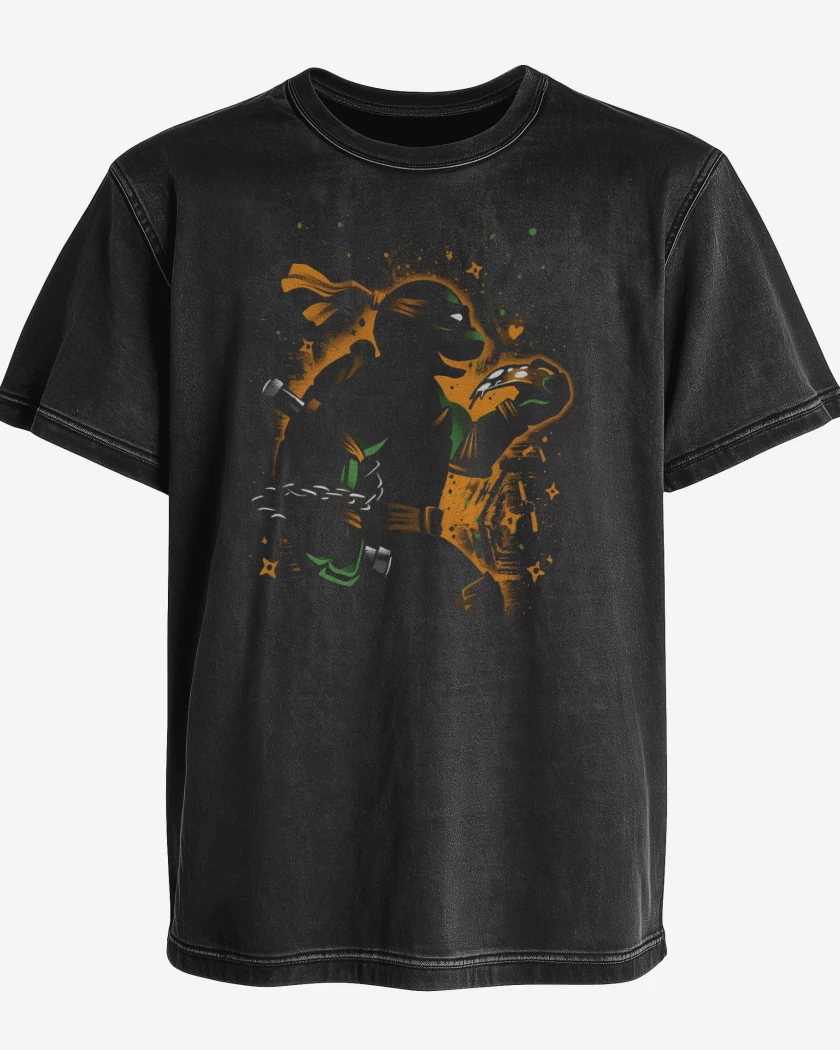 Polera desgastada Tortuga Michelangelo