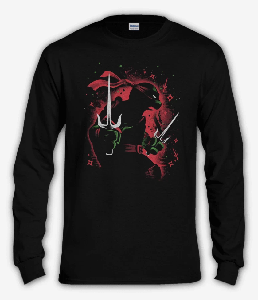 Polera manga larga Negro de Tortuga Raphael