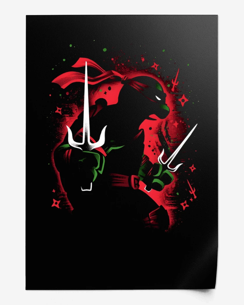 Print Negro de Tortuga Raphael