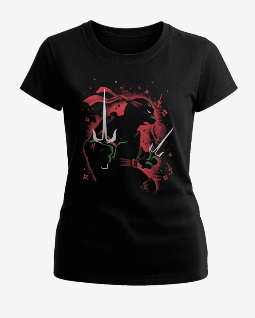 Polera de Mujer Negro de Tortuga Raphael